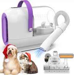 Dog Grooming Kit - 3L Pet Vacuum, 99% Pet Hair Suction, 5 Grooming Tools & Combs