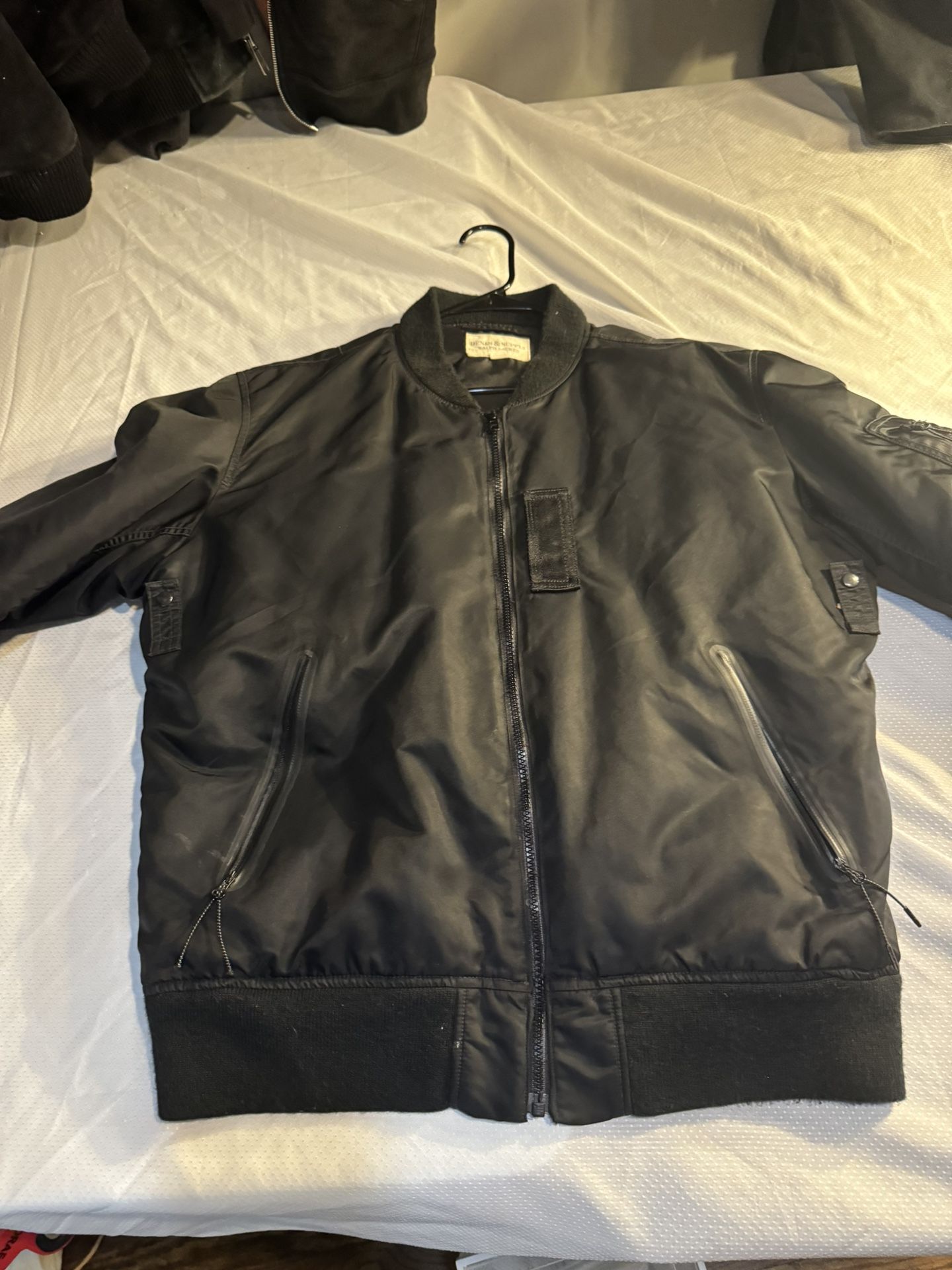 Polo Ralph Lauren Denim & Supply black Bomber Jacket Sz Medium