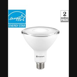 EcoSmart 2 Pack 90W Daylight PAR38 Dimmable LED Flood Light Bulb. Amazon brand n