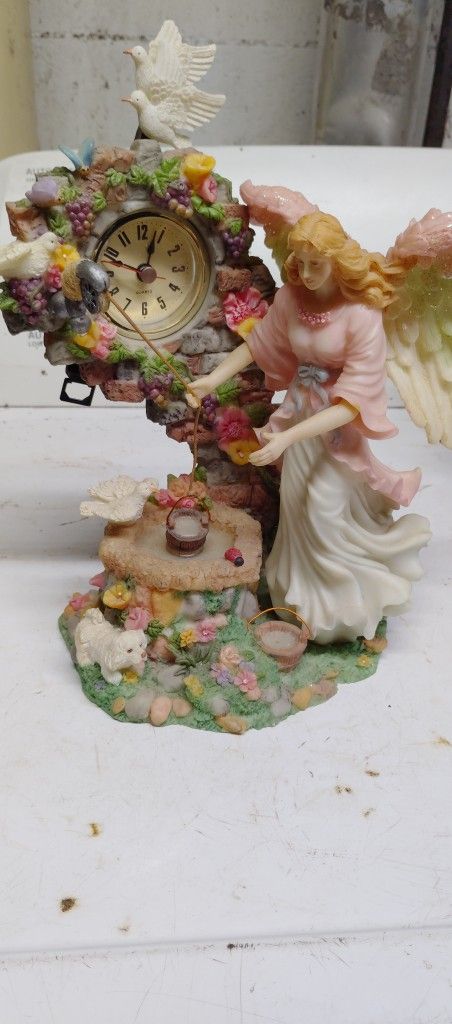 Angel Statue w/ Clock
