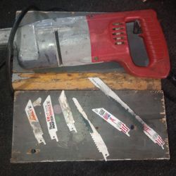 Milwaukee Corded Sawzall w/ Blades 