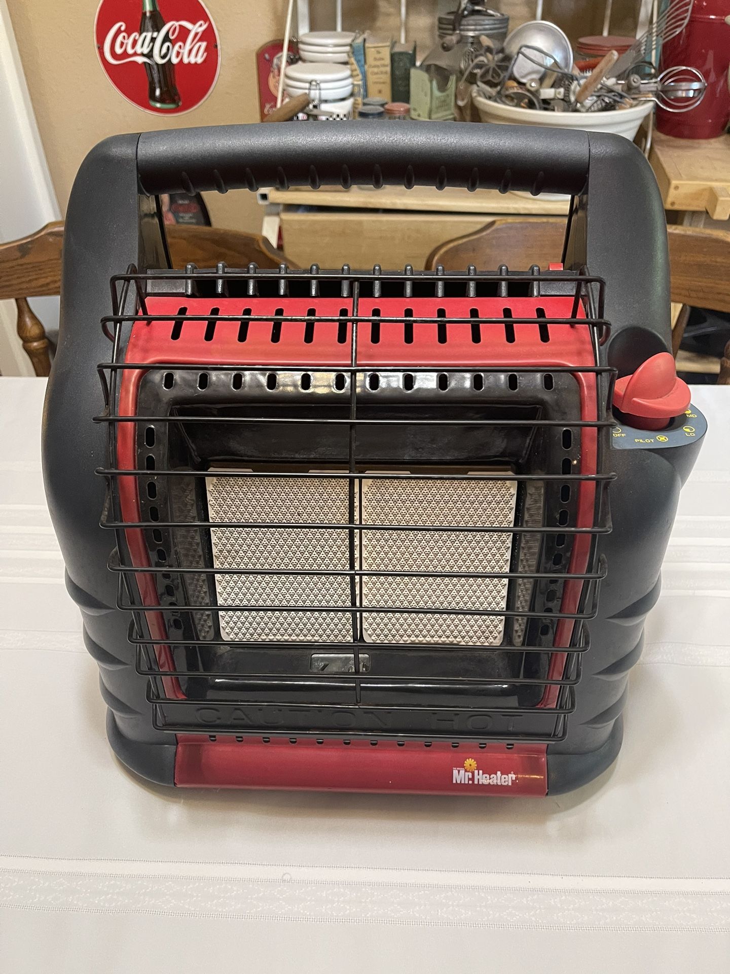 Mr. Heater big buddy portable propane heater.