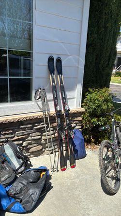 K2 crossfire skis and poles