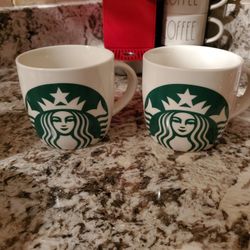 Two Starbucks 14 Oz  Coffee Mugs.  Like New