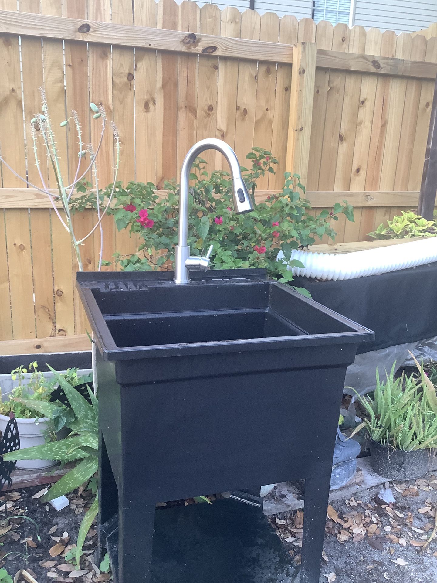 Utility Sink For Laundry Or BBQ https://offerup.com/redirect/?o=UGF0aW8uQmVzdA== Quality Sturdy And Beautiful,modern Faucet Complete Plumbing Ready To