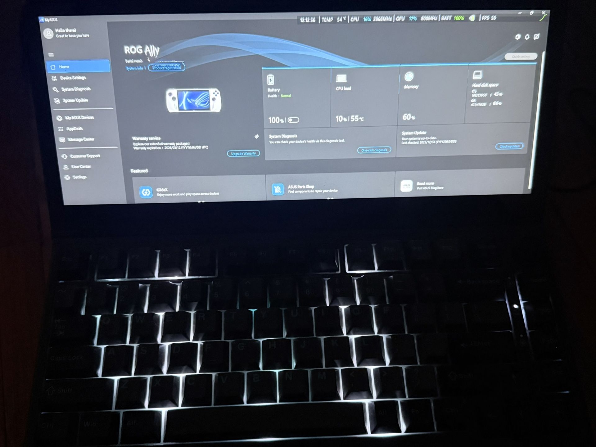 ROG Ally Mini Pc Hybrid 