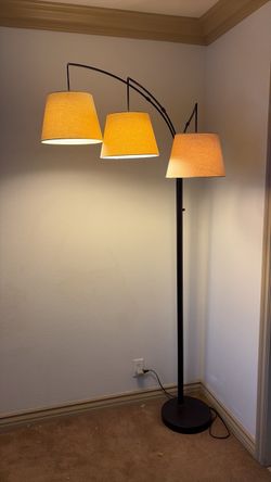 3-Light Arc Floor Lamp Bronze Finish