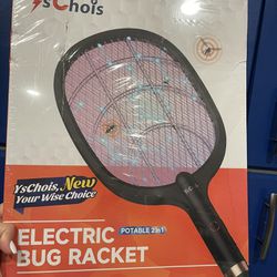 Electric fly swatter racket 