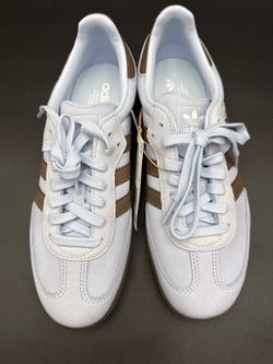 Adidas Samba Sneakers Light Blue Brown Size 9