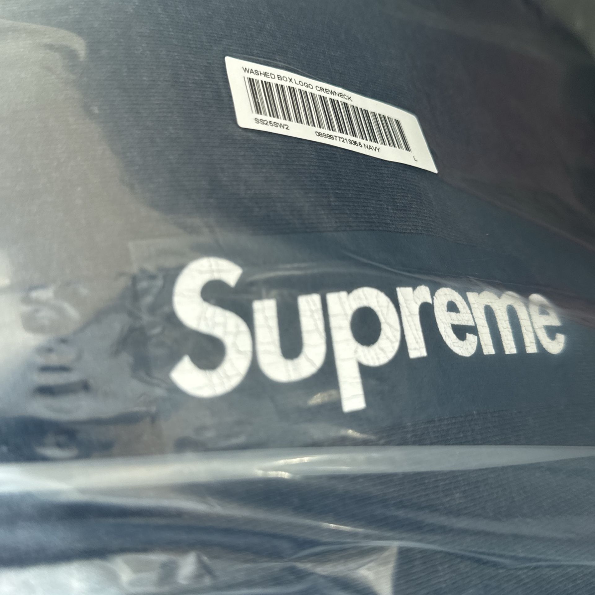 Supreme Wash Crewneck Navy 