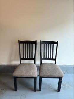 Set of 2 Modern Dining Chairs w/ Cushions - Great Condition