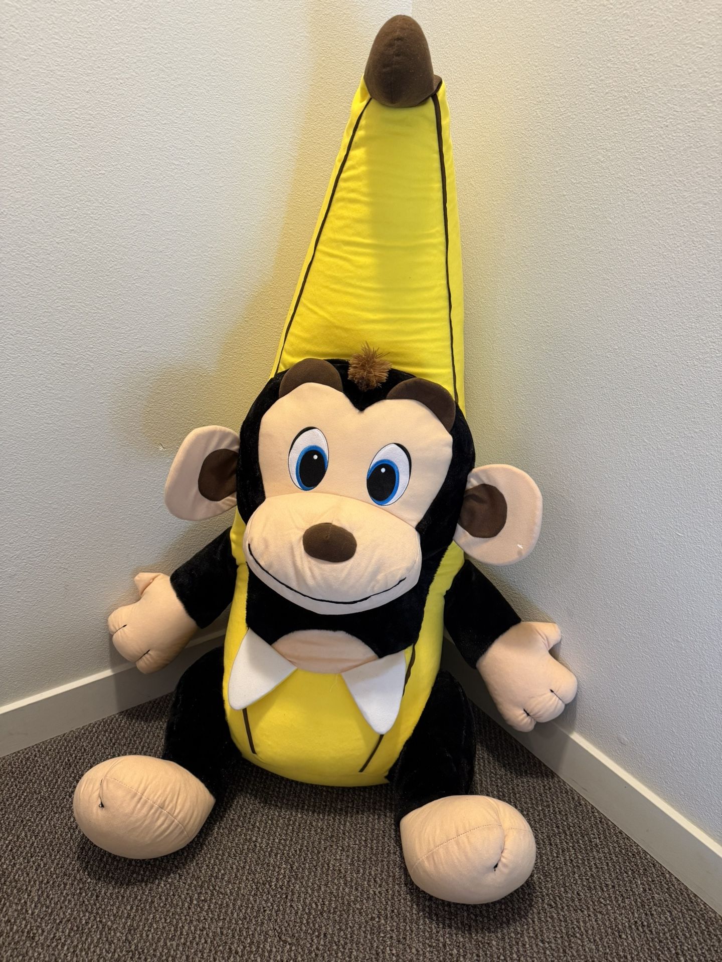 Brand new monkey in a banana stuffy approximately 38inches in length.