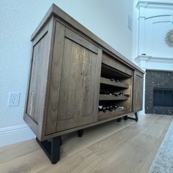 Solid Wood Credenza With Storage