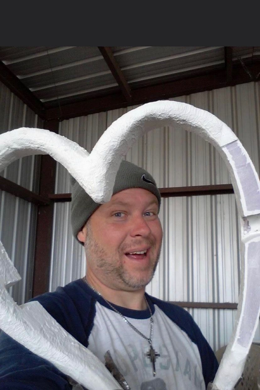 3D Cross Fish And Heart Cross Sculpture