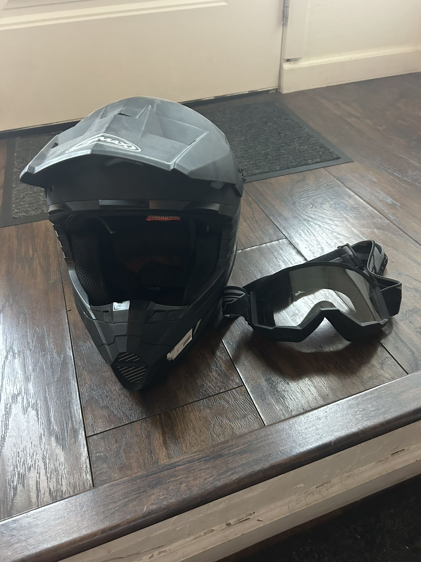 Helmet with goggles