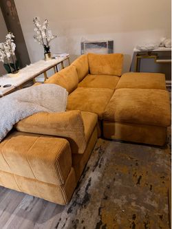 Mustard color sectional