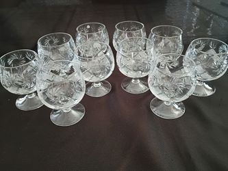 Crystal cognac glasses