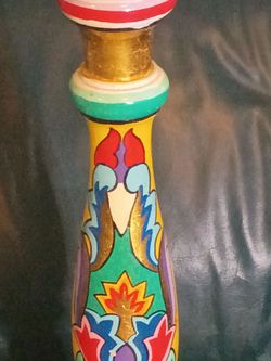 Vintage Hand Painted Candle stand/holder