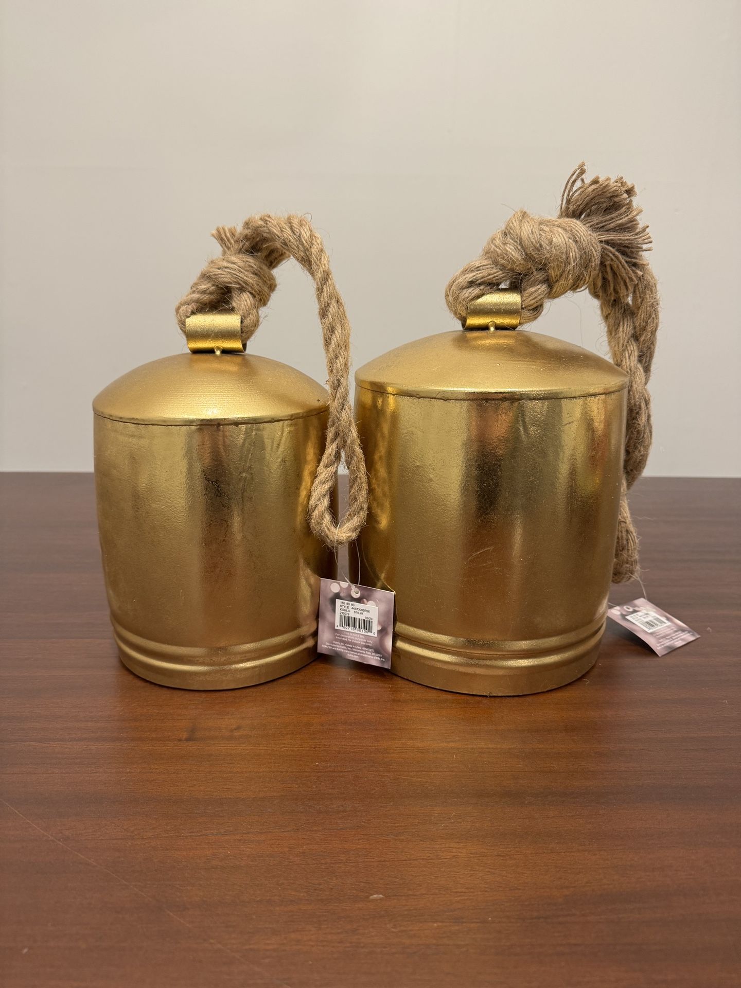 Set of (2) Large Christmas Bells
