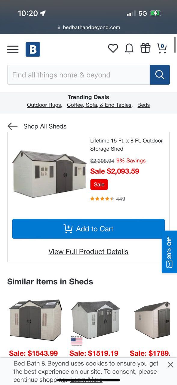 Lifetime plastic Shed like New  - Must Sell 
