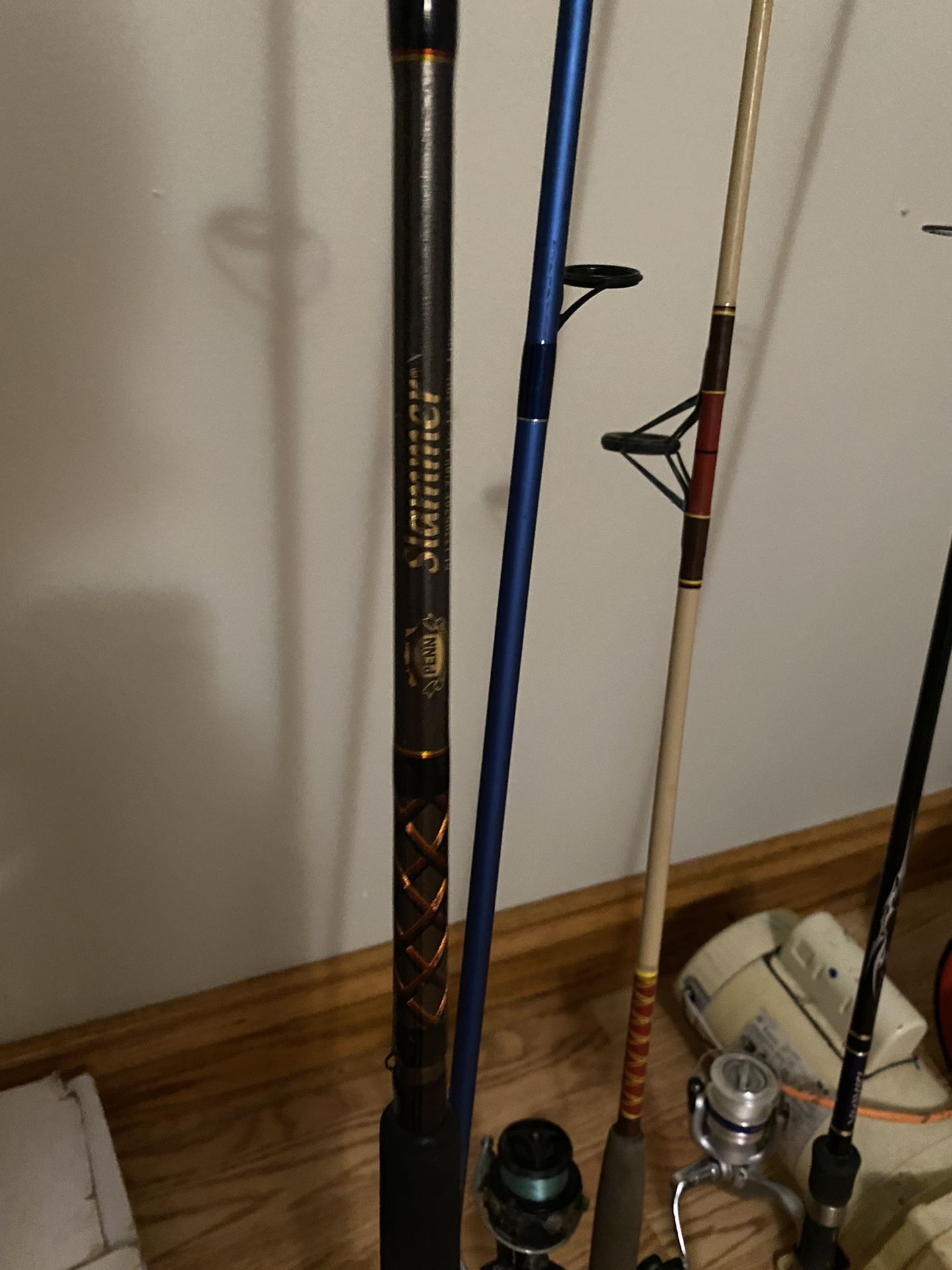 2 Rod W/ Reels Mitchell And Diawa 2 Rods 7ft Penn Slammer And 6’6 H20 Express Ethos