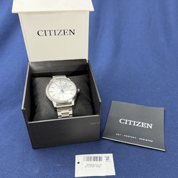 Citizen Stainless Steel Watch Date Open Box w/ Box & Papers