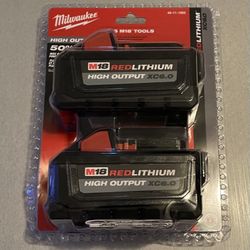 Milwaukee M18 REDLITHIUM HIGH OUTPUT XC6.0 Batteries 2-Pack