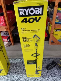 Ryobi 40V 15" String Trimmer Kit