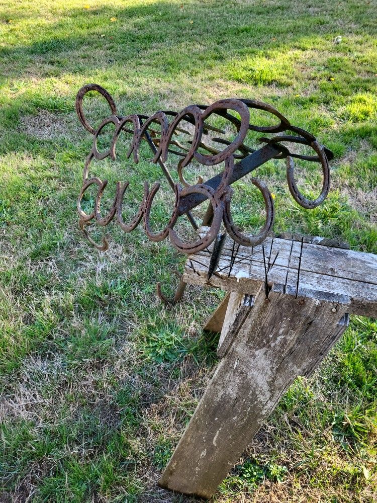 Saddle Rack- From Horseshoes