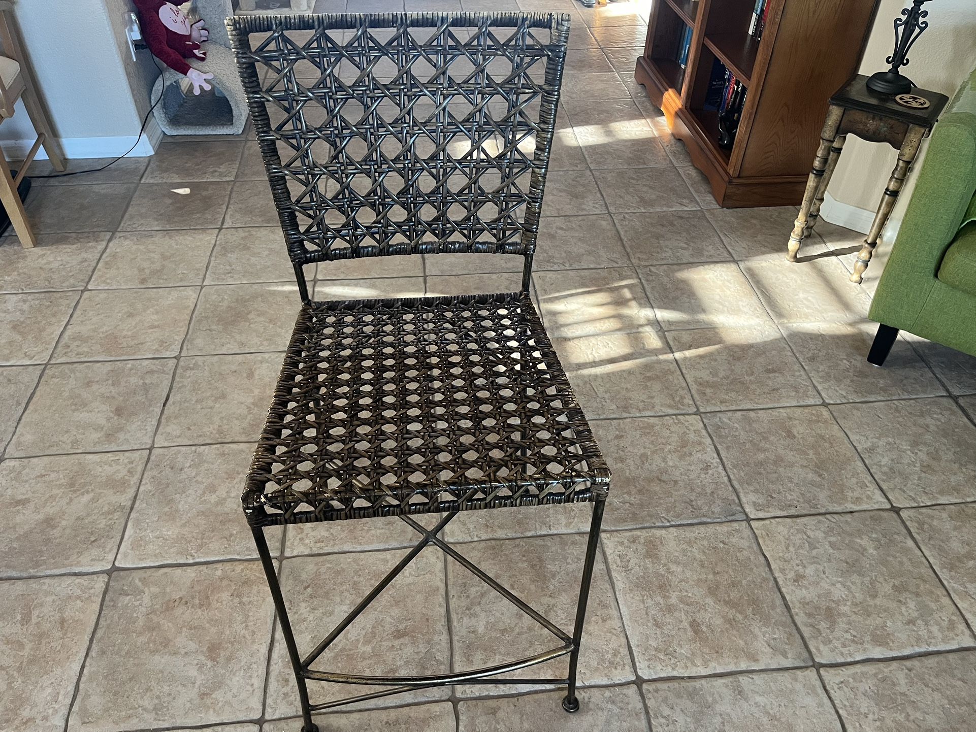 One Sturdy Iron Frame Counter Height Chair