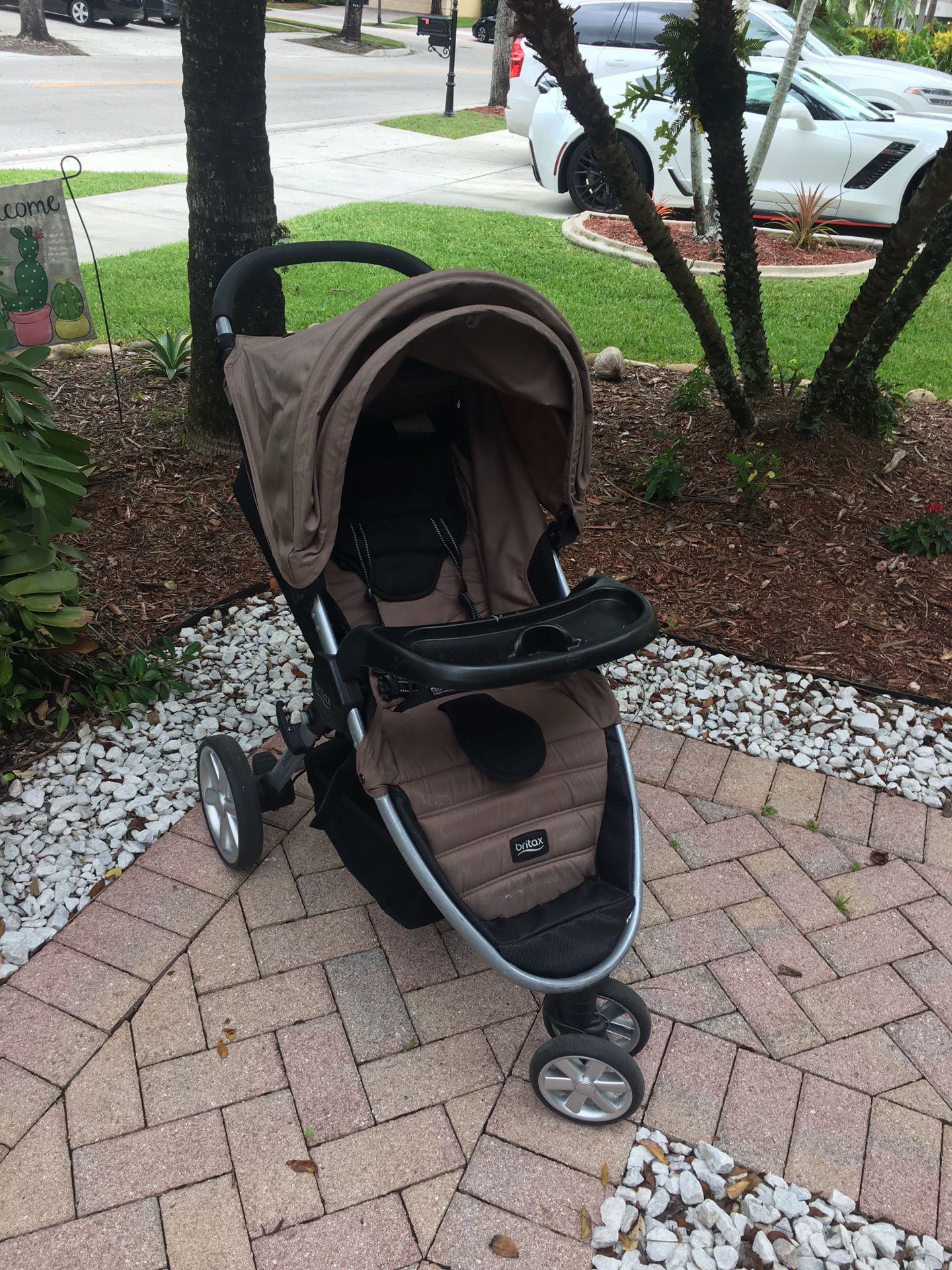 Britax B-Agile Stroller with Toddler Tray and Car Seat Adapter - $70