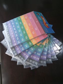 Lot Of Magnetic Rainbow Fraction Tiles For Class Or Tutoring 