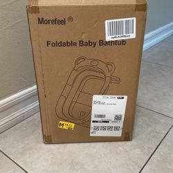Morefeel Pink Foldable Baby Bathtub 