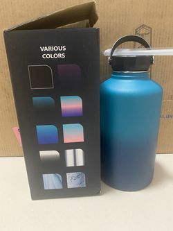 Insulated Water Bottle - 64 Oz, Half Gallon Large Metal Stainless