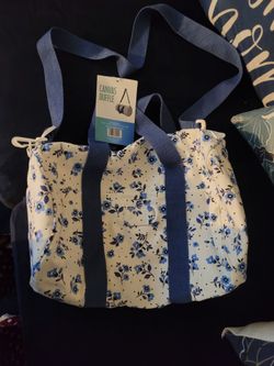 Canvas Duffle Bag Floral Print