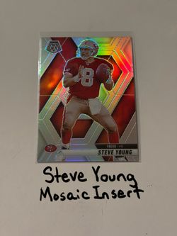 Steve Young San Francisco 49ers Hall of Fame QB Mosaic Short Print Insert Card.