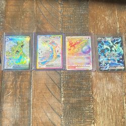 For sale and for trade 4 gem mint Pokemon cards (ex’s, and vstar)