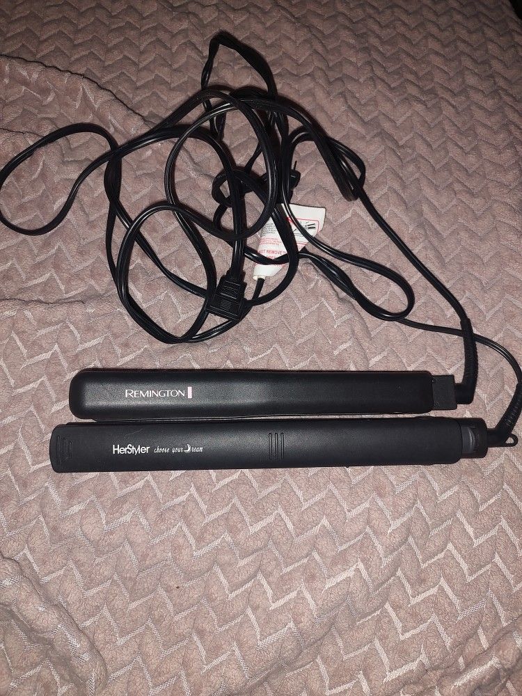 Lot Of 2 Flat Iron Hair Straighteners Used In Good Working Condition.