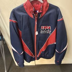 Vintage leather USA, basketball jacket