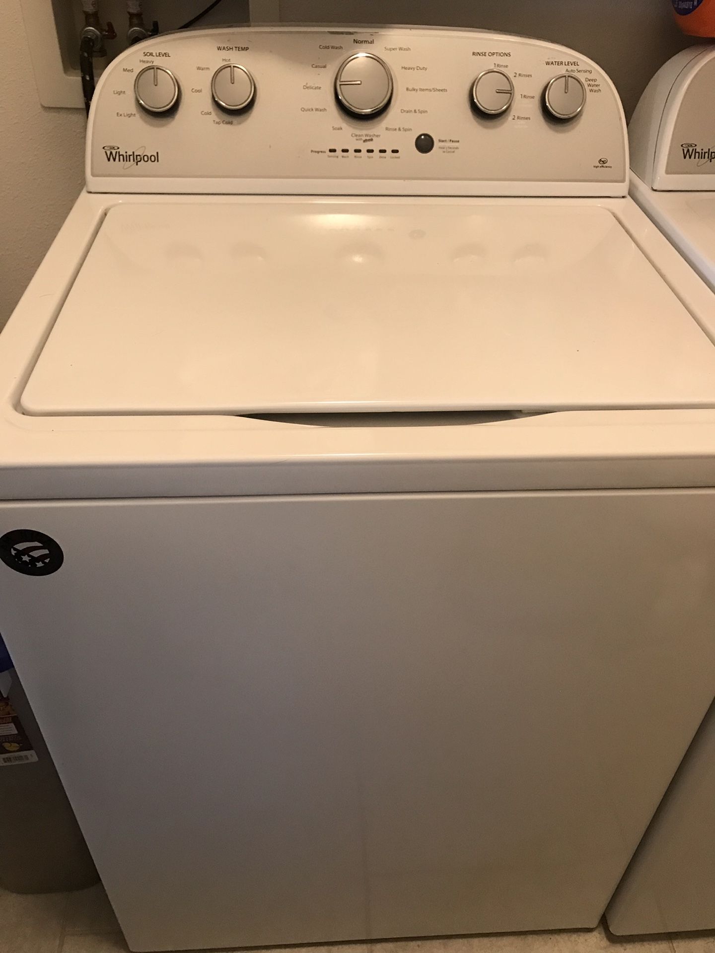 Whirlpool washer and electric dryer set