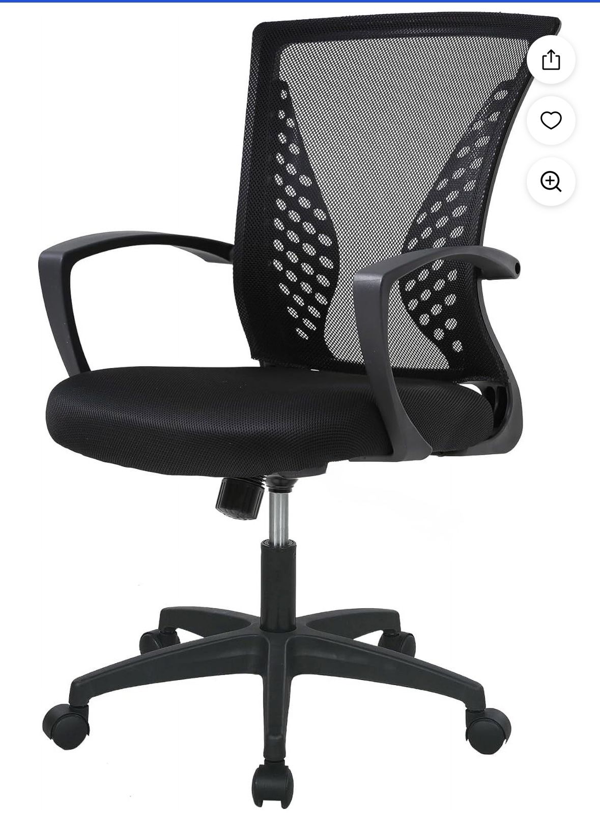 Black Home Swivel Roller Office Chair 