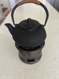 Cast Iron Teapot with Warmer Stand