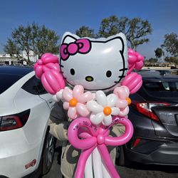 Hello Kitty Flower Balloon For Valentine's Day