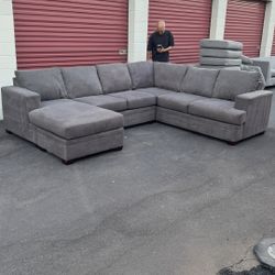 Bonaterra Charcoal Grey Sectional Couch (50% OFF) - We can deliver