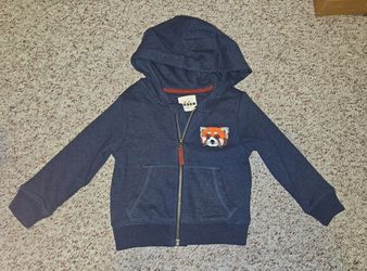 Mini Boden Red Panda Zip-Up Hoodie (Size 2-3Y)