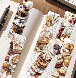 Brand New 30pcs Vintage Cafe & Dessert Themed Bookmarks