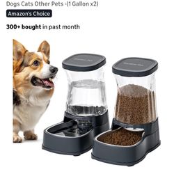 Pet water and food dispenser (Grey)