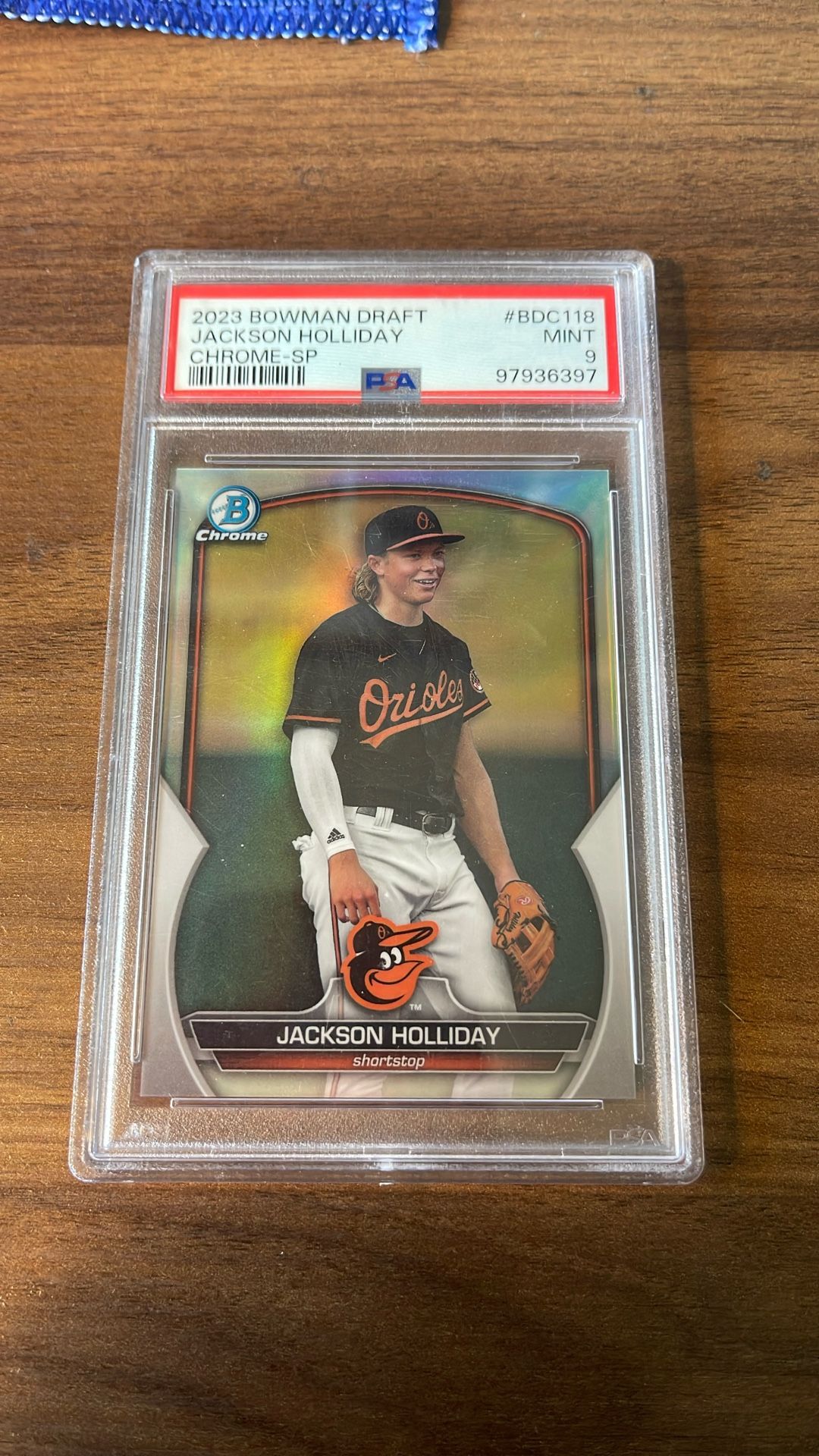 2023 Bowman Chrome Draft SP #BDC118 Jackson Holliday PSA 9