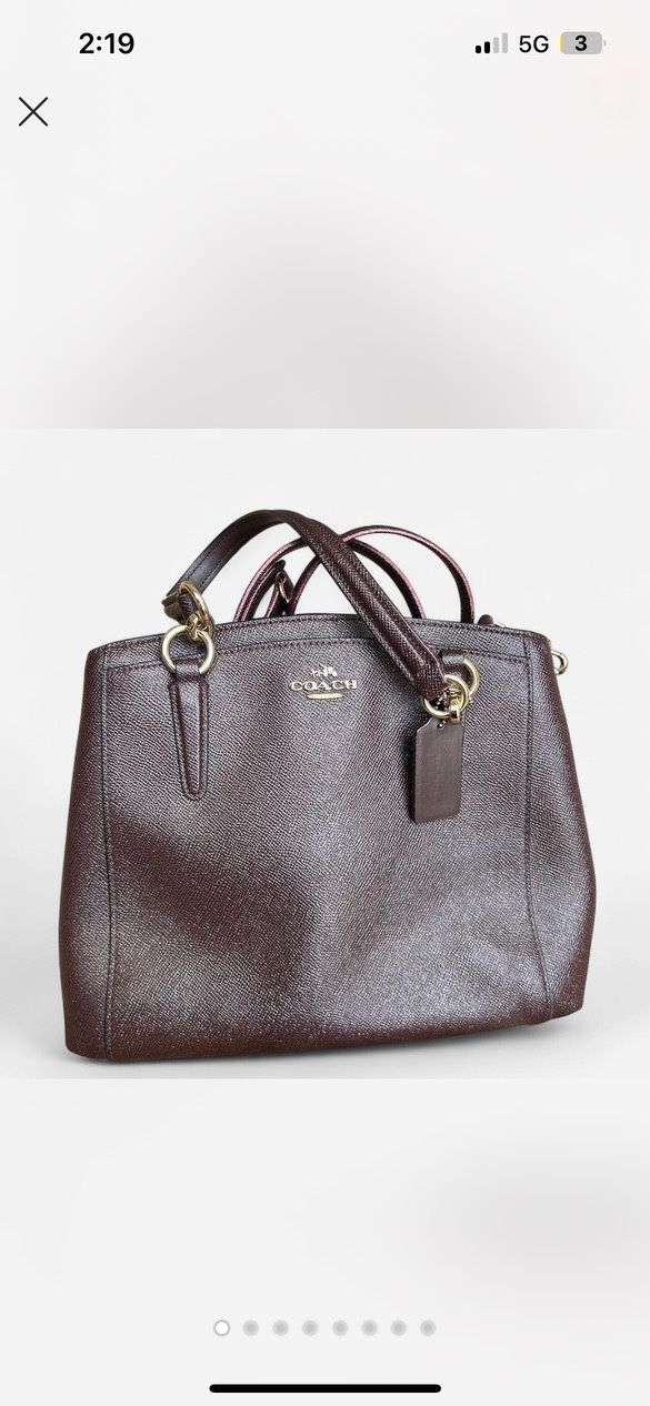 Coach minetta crossbody leather top handle bag