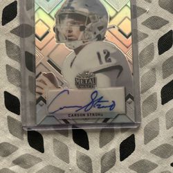 Carson Strong Signed Football Card